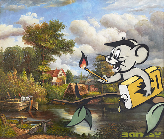 Banksy - BANKSY 'CORRUPTED OIL - JERRY'50 X 60 © Moco Museum  