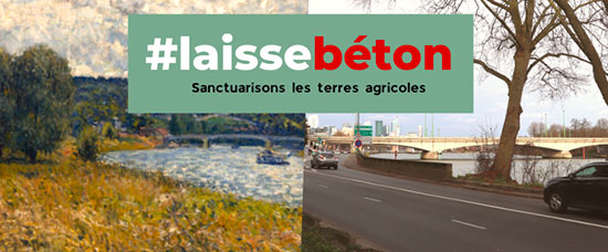 Au terme d'une journée d'action décentralisée pour protéger les terres menacées de bétonisation partout en France, FNE Ile-de-France lance sa campagne #Laissebéton : Sanctuarisons les terres agricoles