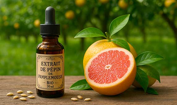 Issu d’une extraction rigoureuse et certifiée, l’extrait naturel de pépin de pamplemousse bio se révèle aujourd’hui comme une solution complète pour prendre soin de soi. Végan, sans gluten et sans lactose, cet EPP bio concentre des bio-flavonoïdes naturels d’une pureté exceptionnelle, sans conservateurs ni OGM, afin de respecter tant la planète que la sensibilité de chacun. Très riche en vitamine C, il constitue une réponse naturelle et puissante pour renforcer nos défenses, dynamiser notre énergie et préserver l’équilibre de notre peau.