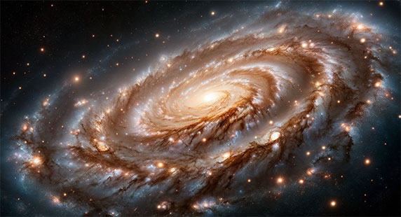 La figure en spirale est un motif courant dans l'univers stellaire, particulièrement observable dans les galaxies spirales. Ce schéma caractéristique se forme grâce à une combinaison de mouvements orbitaux et de densités variables de matière. Dans l'évolution des univers stellaires, la formation de ces spirales est souvent liée à des processus de formation d'étoiles et à la dynamique des gaz et de la poussière interstellaires.