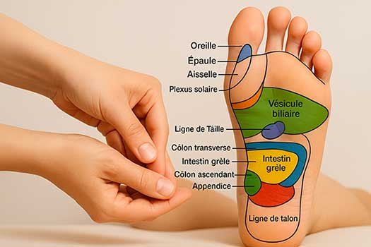 La réflexologie, discipline millénaire issue de traditions chinoises et égyptiennes, repose sur le principe selon lequel chaque zone du corps est reliée à une zone réflexe située sur les pieds (réflexologie plantaire) et les mains (réflexologie palmaire). Suivre une formation en réflexologie permet de découvrir cet art subtil, fondé sur l’écoute des tensions corporelles et des signaux énergétiques, pour restaurer l’harmonie et soutenir le bien-être global.
