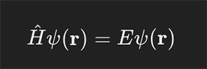 La forme indépendante du temps de l'équation de Schrödinger est utilisée pour des systèmes où l'énergie totale est conservée, c'est-à-dire dans des situations stationnaires où l'opérateur hamiltonien ne dépend pas explicitement du temps. Cette forme de l'équation est écrite comme suit :