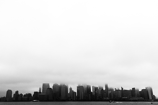 Hudson River et Manhattan en fond 