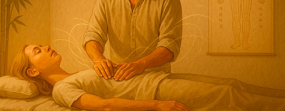 La médecine chinoise considère le corps comme un réseau de canaux subtils où circule le Qi, énergie vitale indispensable à la santé. Lorsque cette circulation se congestionne ou s’affaiblit, apparaissent tensions physiques, fatigue nerveuse ou perturbations émotionnelles. La manoqithérapie – contraction de mano (main) et Qi – propose une réponse tactile : par un jeu d’effleurements, de pressions et de micro-mobilisations, le praticien « peigne » les trajets méridiens, relance la dynamique énergétique et restaure la fluidité entre soma et psyché.