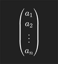 Un vecteur colonne est une matrice comportant n lignes et 1 colonne. Il est souvent utilisé pour représenter des points dans un espace vectoriel.