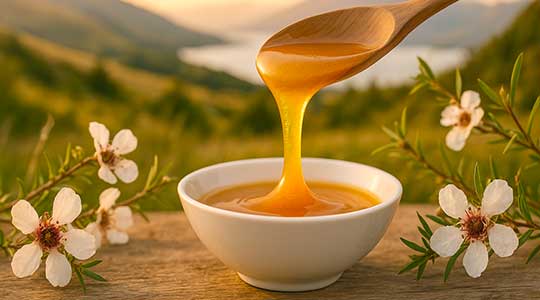 Le Manuka, petit arbrisseau originaire de Nouvelle-Zélande, bénéficie depuis des siècles d’une réputation précieuse auprès du peuple Māori, qui l’a utilisé pour apaiser de nombreux maux liés à la sphère ORL et soigner divers problèmes de peau. Cette tradition millénaire repose sur l’observation attentive des propriétés de la plante et de son nectar, reconnu pour ses vertus bénéfiques. Le miel de Manuka Bio, issu de l’environnement préservé de ces terres insulaires, perpétue cet héritage en offrant une qualité garantie, respectueuse des pratiques durables et de la richesse naturelle de la flore néo-zélandaise. En choisissant un miel de Manuka certifié biologique, on s’assure d’un produit authentique, élaboré dans le respect des abeilles, des plantes et des sols.