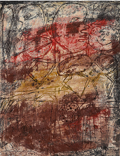 Jean DUBUFFET (1901 - 1985) La vie à la campagne, mai 1949 Huile sur toile Signée et datée en bas à droite 116 x 89 cm