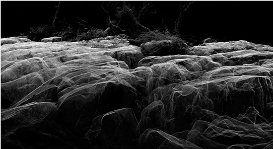 Jura No.10_11 (black) de Dan Holdsworth, de la série Continuous Topography, 2016