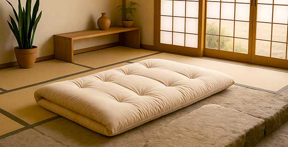 Le futon sur-mesure incarne aujourd’hui l’équilibre parfait entre l’élégance zen de la literie asiatique et l’excellence de la fabrication française. Héritier direct du lit japonais traditionnel et du tatami ancestral, il se réinvente pour répondre aux exigences contemporaines de confort et d’ergonomie. Qu’il soit posé sur un tatami traditionnel, déployé dans un salon pour créer une atmosphère épurée ou emporté en voyage sous la forme d’un futon gonflable, chaque matelas reflète un engagement fort envers la qualité artisanale et le bien-être de l’utilisateur.