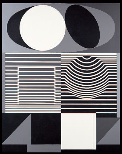 Victor Vasarely - Ondho I acrylique sur panneau bois 153 x 122 I 1959-60 I collection privée