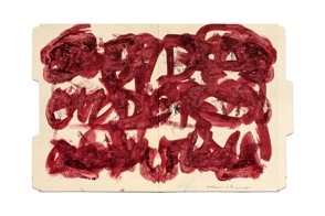 William S. Burroughs Untitled, 1992 Encre sur chemise cartonnée 30,0 x 46,5 cm